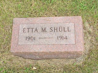 Etta Shull tombstone