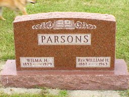 Wilma and Rev. Wm Parsons stone