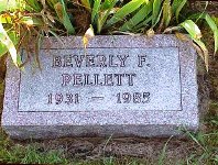 Beverly Pellett Tombstone