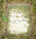 bottom half of James Scott tombstone