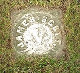 top half of James Scott tombstone