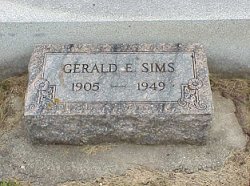 Gerald Sims tombstone