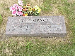 Nondes and Fay Thompson tombstone