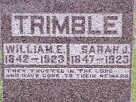 William and Sarah Fletter Trimble tombstone