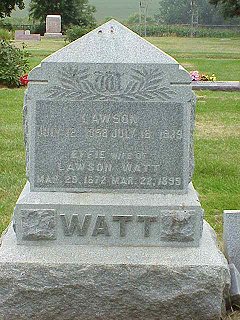 Lawson and Effie Halliwill Watt tombstone