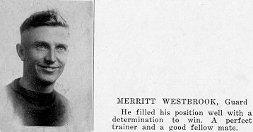 Merritt Westbrook football 1919