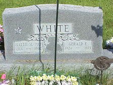 Gerald and Hattie Benskin White tombstone