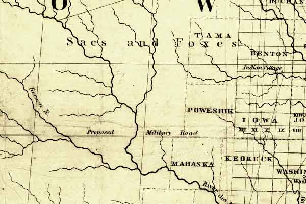 Early Iowa map