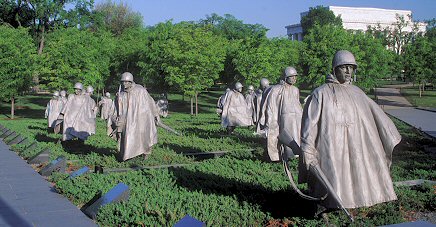 Korean War Soldiers in Memroial in Washington D.C.