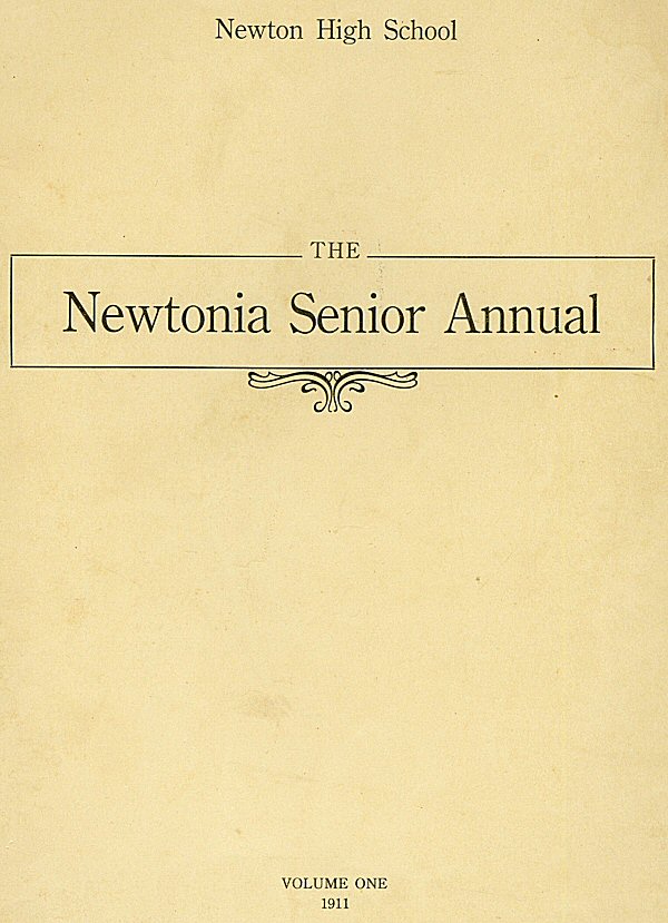 Inside cover of 1911 Newtonia