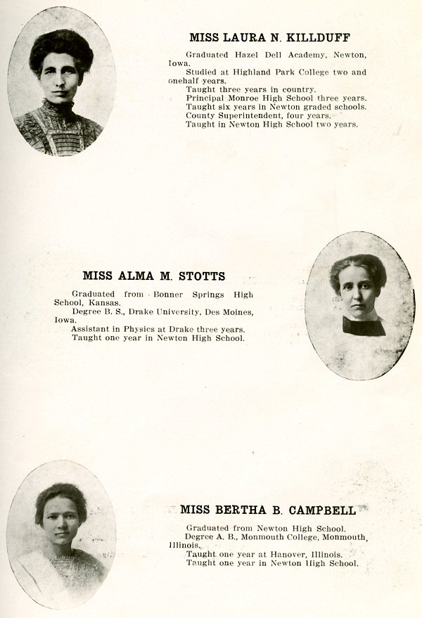 Laura Killduff, Alma Stotts, Bertha Campbell