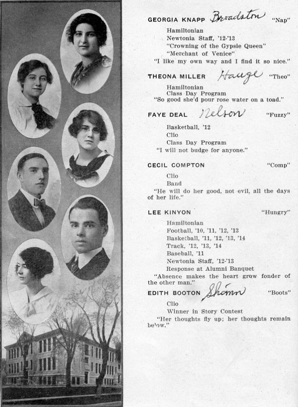 Newton High School Graduating Class of 1914