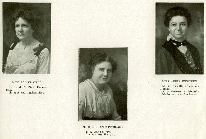 Zoe Frazier, Lillian Conybeare, Abbie Western