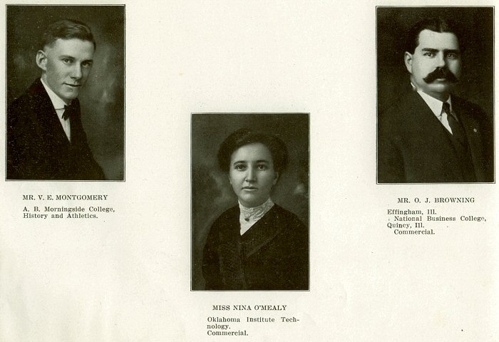 V.E. Montgomery, Nina O'Mealy, O. J. Browning