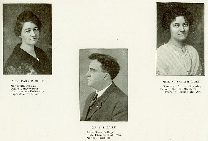 Carrie Miles, E.S. Baird, Elizabeth Lamb