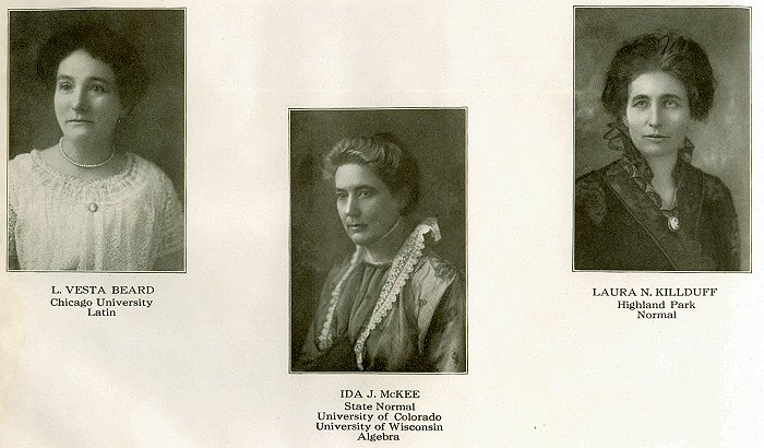 Vesta Beard, Ida J. McKee, Laura N. Killduff