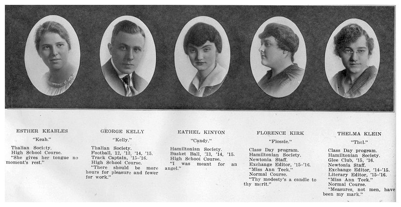 Newton High School Graduating Class of 1916