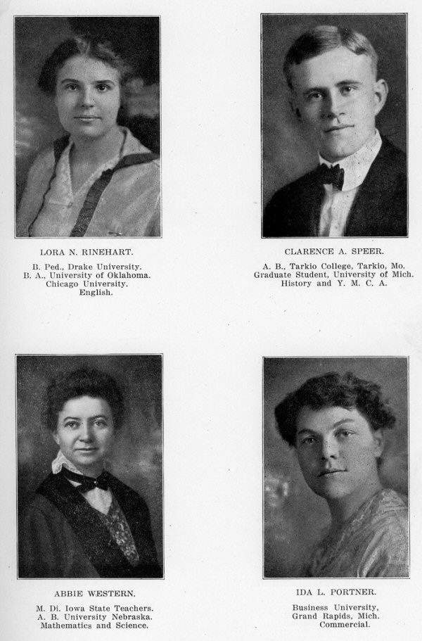 Newton High School Faculty, 1917