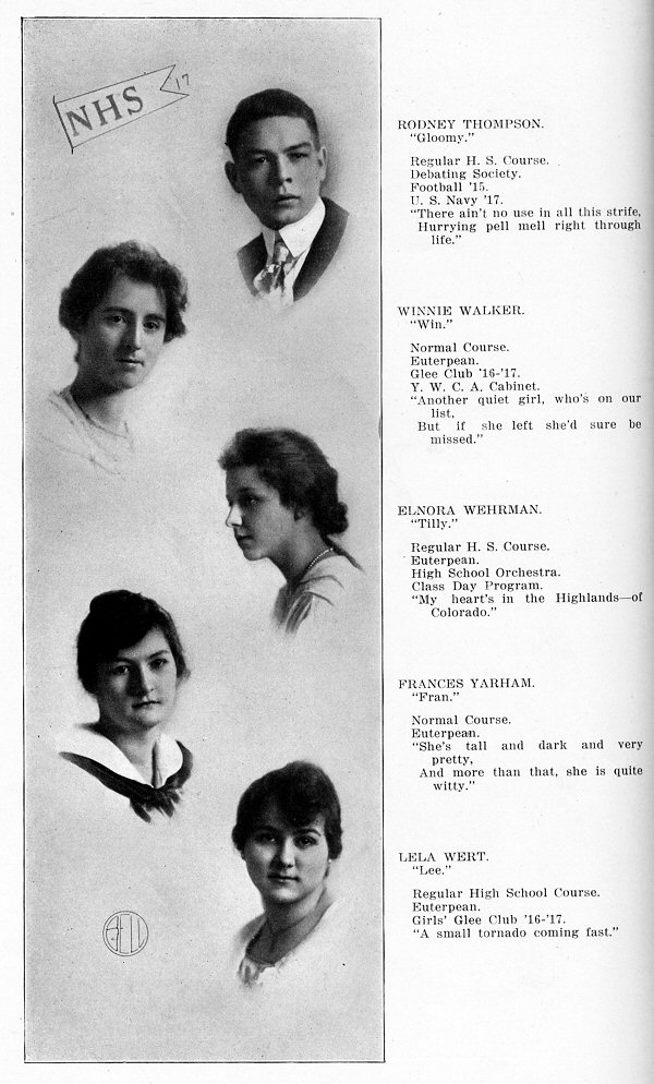 Newton High School Graduating Class of 1917