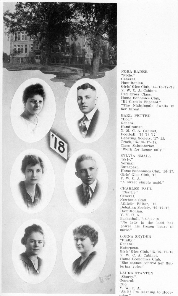 Newton High School Graduating Class of 1918