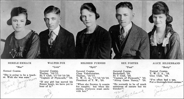 Newton High School Graduates Class 1920