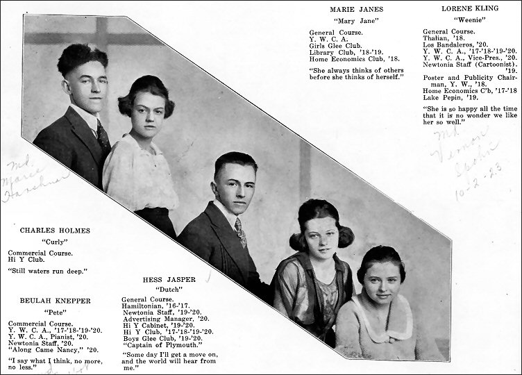 Newton High School Graduates Class 1920