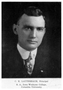 Newton High School Principal, C.E. Lauterbach, 1920