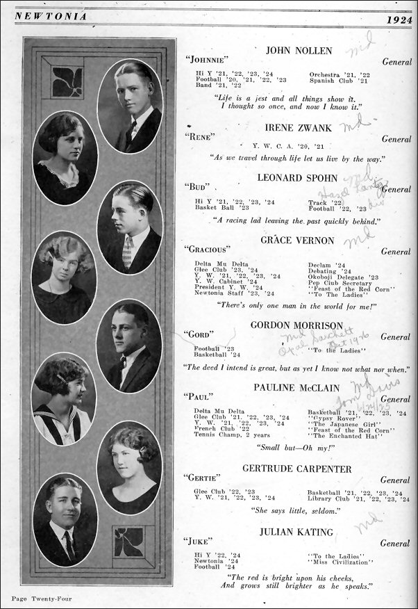 Newton High School Graduating Class of 1924