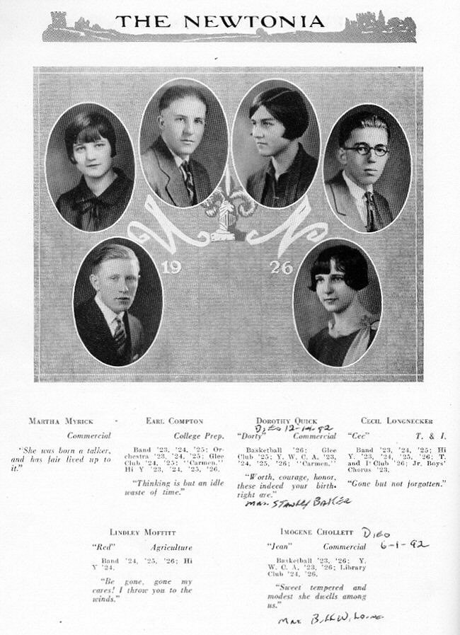 Newton High School Grads, Class of 1926