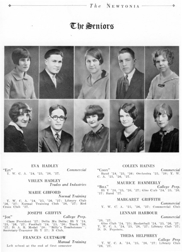 Newton High School Graduating Class of 1927