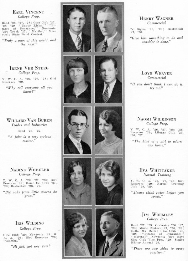 Newton High School Graduating Class of 1929