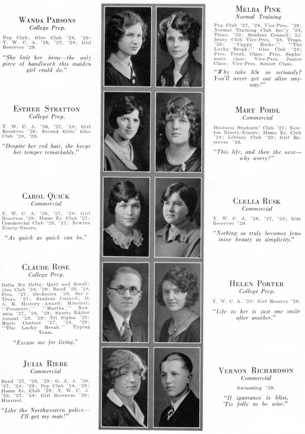 Newton High School Graduating Class of 1929