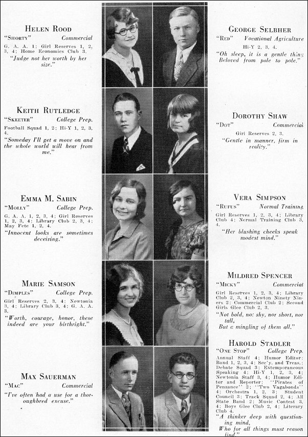 Newton High School Graduating Class of 1930