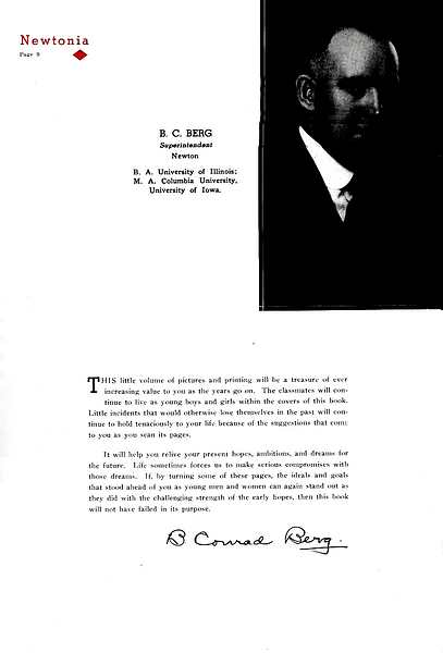 1935 Newtonia - Superintendent B. C. Berg