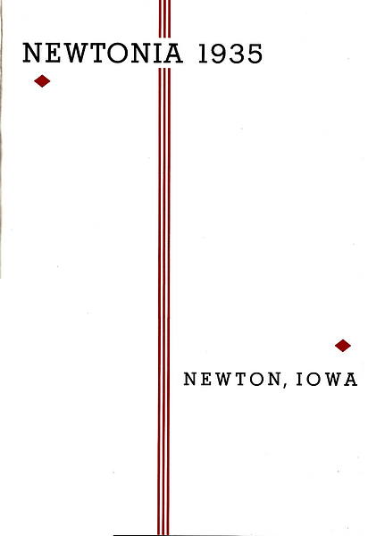 Inside cover of 1935 Newtonia