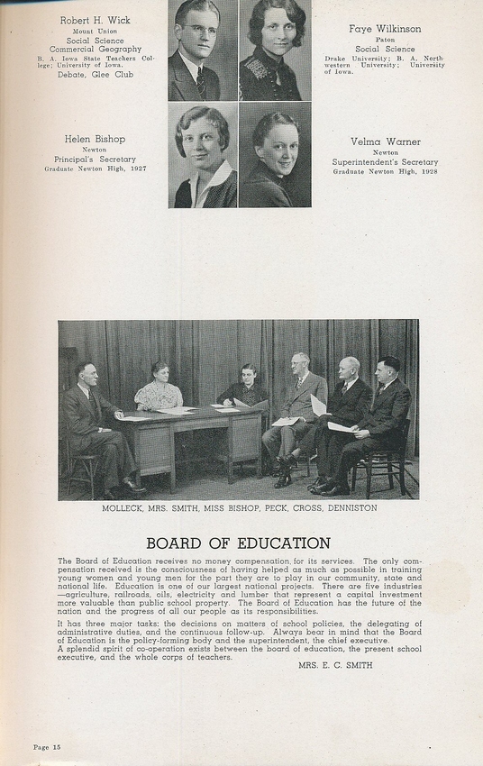 Teachers in 1937 and Board of Education