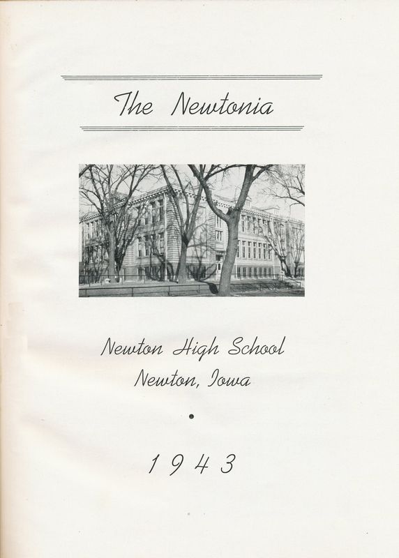 Inside cover  1943 Newtonia