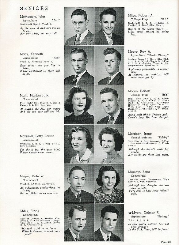 Seniors 1943 Newtonia