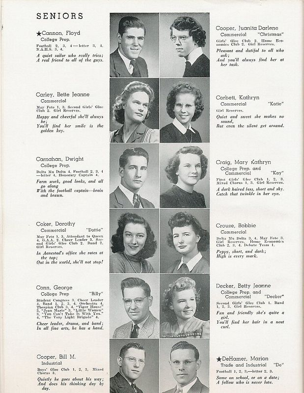 Seniors  1943 Newtonia