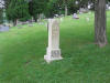 Caroline Thomas gravestone, Anamosa, IA.  This photo, taken by Steve Hanken in July 2005, shows Caroline Thomas' gravestone has been cleaned since the photo above was taken.