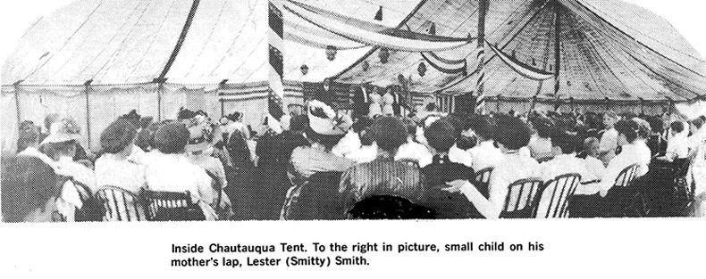 Inside Chataugua Tent