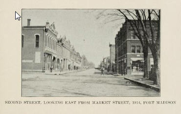 Second Street Looking East Toward Market, Fort Madison
