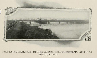 Santa Fe Railroad Bridge Across Mississippi