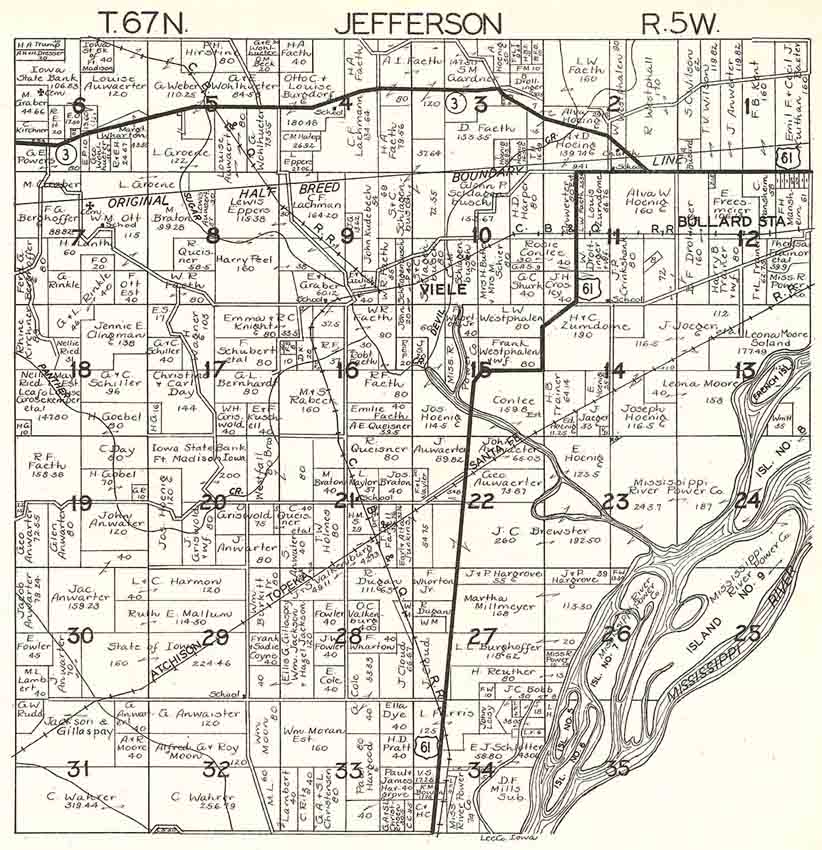 Lee County IAGenWeb 1930 Plat Maps by Township