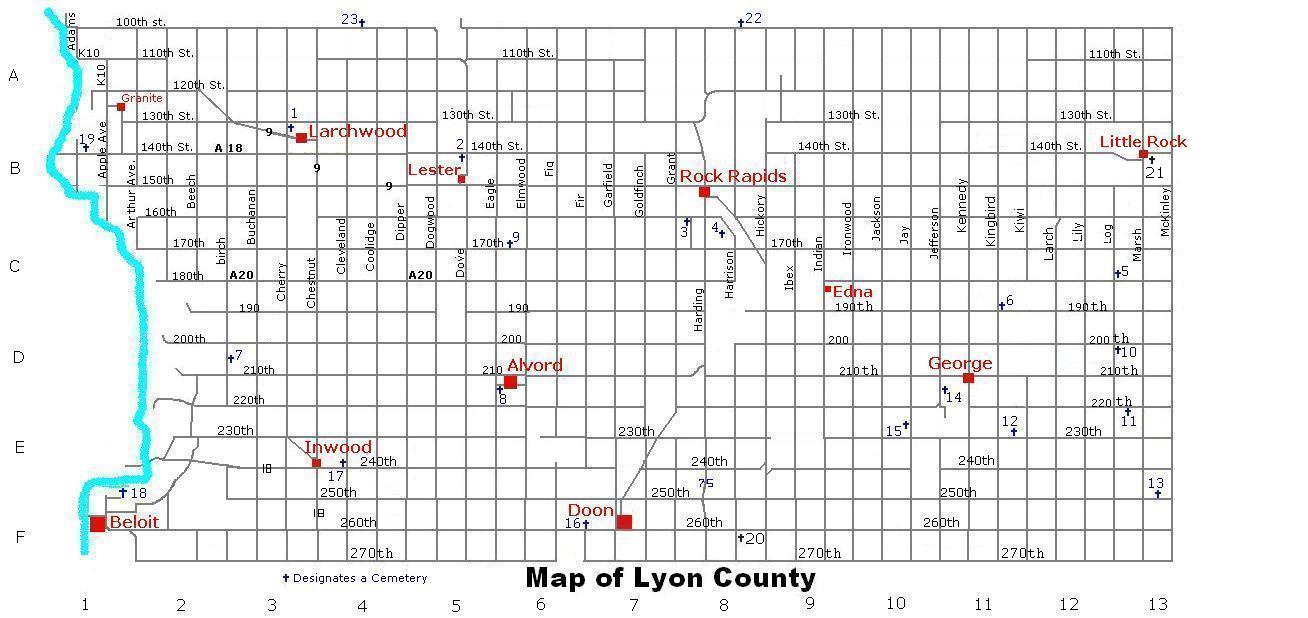 Lyon County IAGenWeb Maps