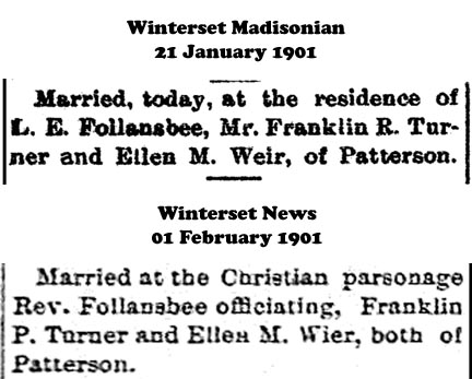 Frankin county wedding records