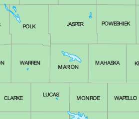 Nearby counties to Marion county
