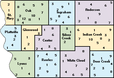 Mills Co. School Location Map 