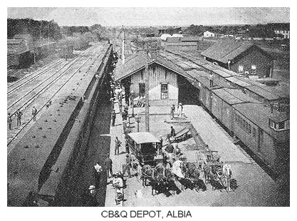 CB&Q depot in Albia