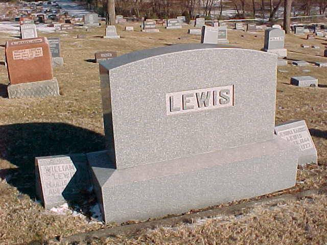 Headstone of Mr. and Mrs. Lewis